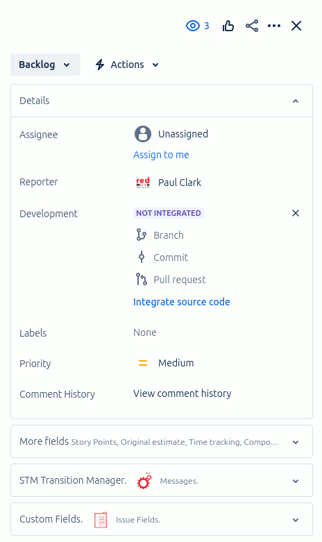 Comment History Cloud History Side Tab Closed
